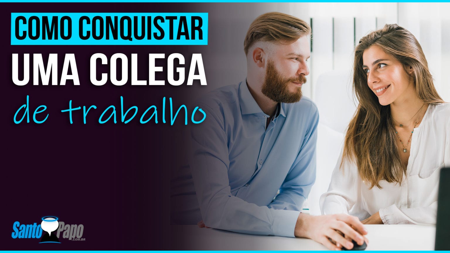 Colegas de trabalho trocando olhares intensos na mesa do computador