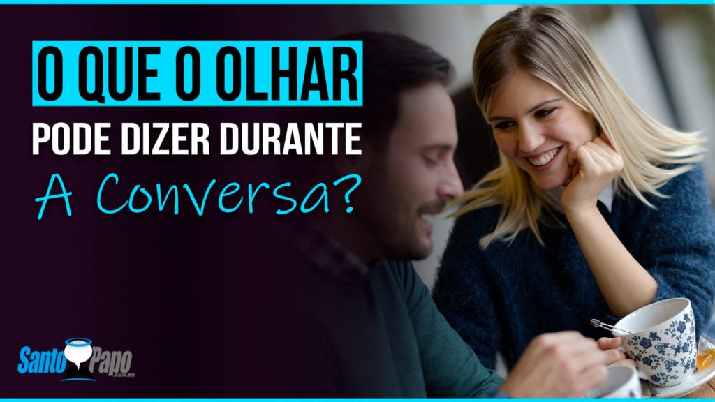 Mulher olhando fixamente para homem enquanto os dois conversam