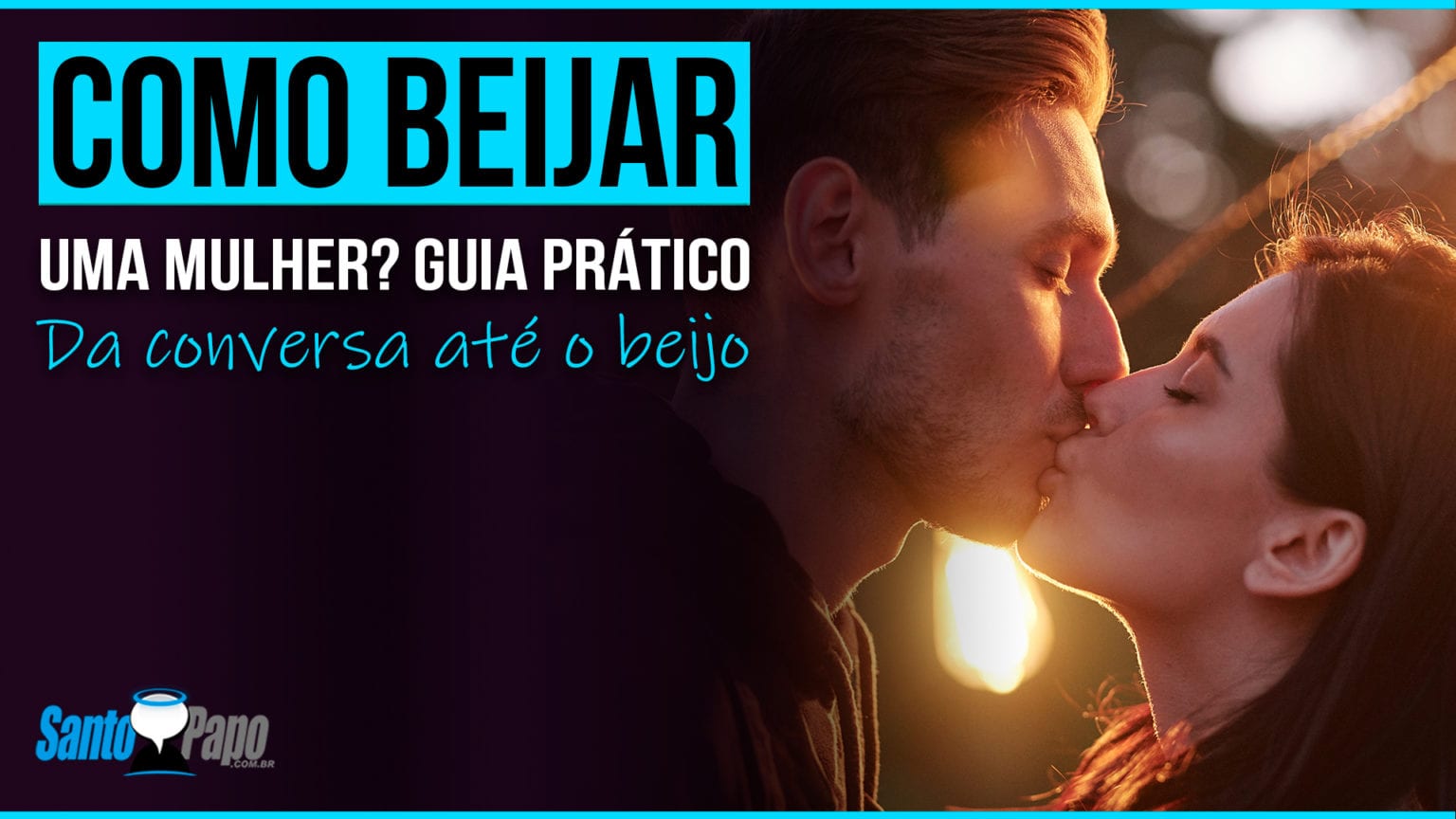homem e mulher se beijando durante a noite
